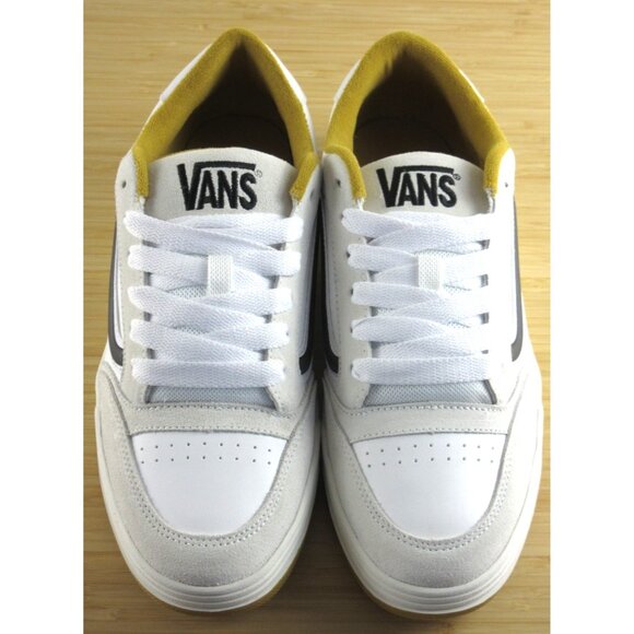 Vans Men's Hylane True White Harvest Gold Striped Lifestyle Shoes Size 10 NIB - Picture 3 of 7